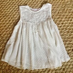 Zara Swiss Dot Embroidered Top size xs